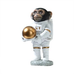 Figurine d'astronaute décorative en polyrésine, espace créatif, chien, singe, ornement à thème, bureau, maison, 240124