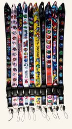 Astronaut Game Anime Lanyards voor sleutel Cartoon nekband voor kaartbadge Gym sleutelhanger sleutelhouder DIY hangend touw Telefoonaccessoires