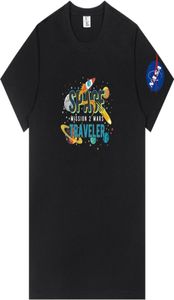 Astronauta Administración Nacional Aeronáutica del Espacio NASA Camiseta Negro Gris Rojo Rosa Blanco Azul claro Hombres y mujeres 2862159339