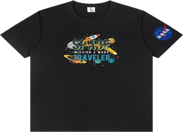 Astronauta Administración Nacional Aeronáutica del Espacio NASA Camiseta Negro Gris Rojo Rosa Blanco Azul claro Hombres y mujeres 2863052108