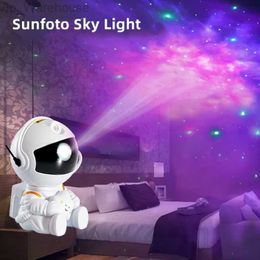 Astronaut Projector LED Laser Space Galaxy Projector 360 graden Star Projector Aurora Nebula Night Light for Home Decor HKD230812