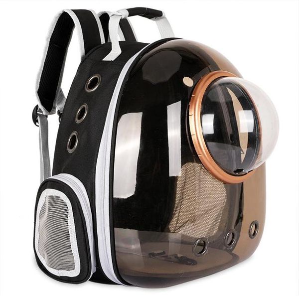 Astronaute fenêtre bubble chien chat sac à dos outddor portant un sac de voyage espace respirant transparent transparent transporteur de compagnies de compagnie ho3001861
