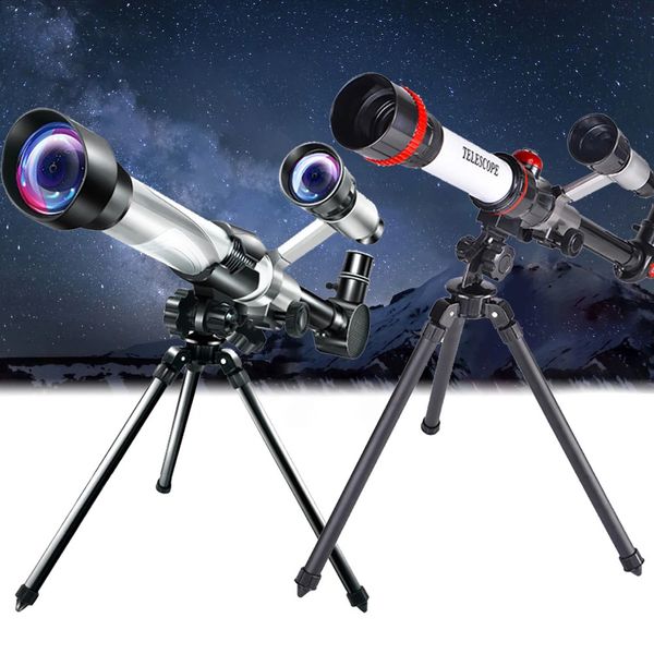 Télescope astronomique avec 3 oculaires, expérience scientifique à double usage, monoculaire, équipement pédagogique d'observation des étoiles, 240312
