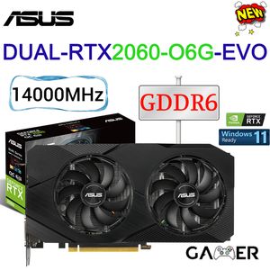 ASUS Dual GeForce RTX2060 06G EVO RTX 2060 012G cartes graphiques GDDR6 6GB 192bit 12GB GPU carte mère De bureau Placa De Vdeo nouveau