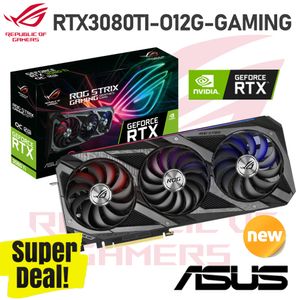 Carte graphique ASUS GDDR6X TUF ROG STRIX RTX3080Ti O12G Gaming 384bit rtx3080ti 12 Go Carte vidéo Support GPU de bureau AMD Intel Nouveau