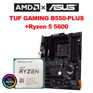 ASUS nouvelle carte mère TUF GAMING B550M PLUS + processeur AMD nouveau Ryzen 5 5600 AM4 3.5 GHz Six cœurs DDR4 micro-atx 128G