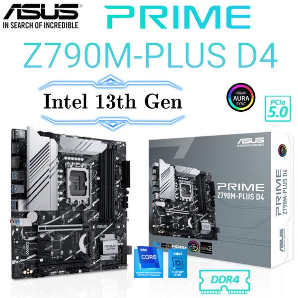 ASUS PRIME Z790M-PLUS D4 carte mère prise en charge LGA 1700 Intel Core 13e et 12e génération CPU DDR4 128G PCIe 5.0 M-ATX Placa Me nouveau