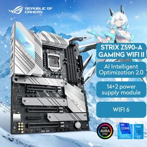 ASUS ROG STRIX Z590-A GAMING WIFI II BLANC ORDINATEUR MARER PRÉPATION CPU 11900K / 11700Kintel Z590 / LGA 1200