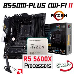 ASUS TUF Gaming B550M Plus (Wi-Fi) AM4 Motherboard DDR4 AMD RYZEN 5 5600X CPU RYZEN KIT 5600X AMD B550 Gaming AM4 Maineboard