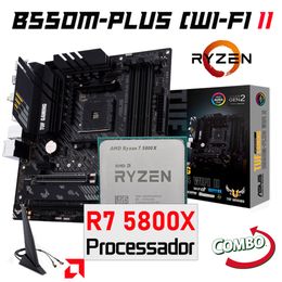 ASUS TUF Gaming B550M plus WiFi II AM4 Moederbord Amd Ryzen 7 5800X CPU COMBO AMD B550 RYZEN KIT 5800X R7 AMD B550 MACHTBOUD