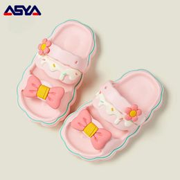 ASYAPOY filles sandales été doux bébé enfant en bas âge EVA antidérapant nœud fleur belles chaussures respirantes portable confortable 240322