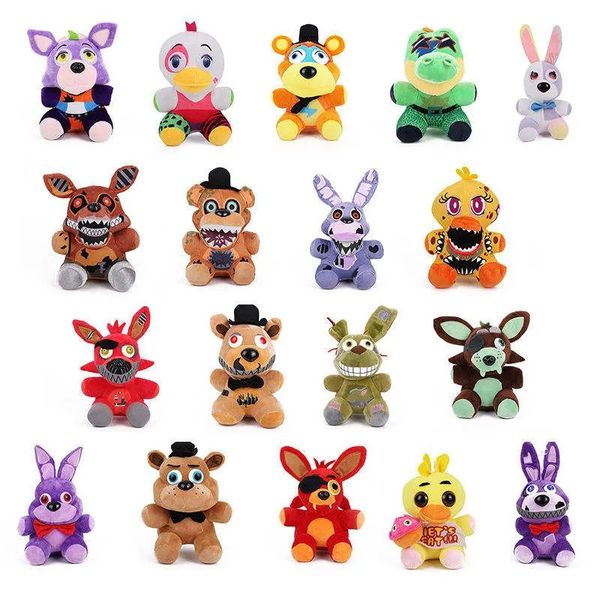 En Harem New High Bear's Golden Quality Bear Teddy Five Plush Bonnie Freddy's18cm Midnight Freddy Fazbear Mangle Foxy To Etdji