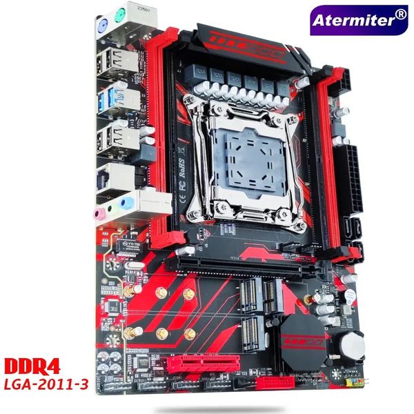 Atermiter X99 D4 emplacement pour carte mère LGA2011-3 USB3.0 NVME M.2 SSD prise en charge de la mémoire DDR4 REG ECC et du processeur Xeon E5 V3 V4 240314