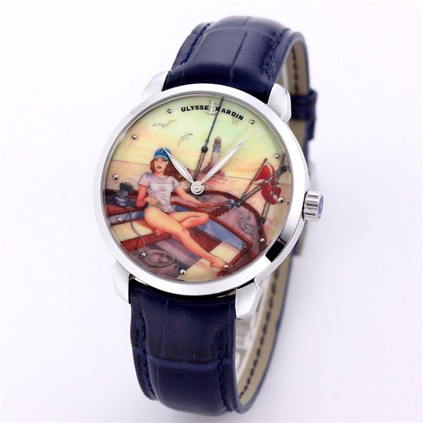 Montre homme Athènes 3Acollection de bon usage de10 printemps carte du palais histoire de sirène moderne pour lancer le thème couleur mouette colorée 2892 mo