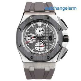 Athleisure AP Wrist Watch Royal Oak Offshore 26400 Mécanique automatique Back Through Mouvement Titanium Metal Black Céramique Céramique Diamètre de 44 mm