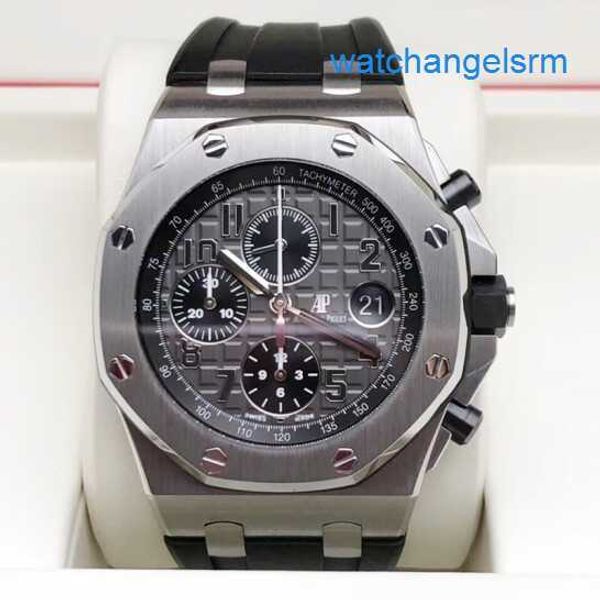 Athleisure AP Wrist Watch Royal Oak Offshore Series Mens Automatic Machinery Swiss imperrophétre de nuit de nuit Date d'affichage Business Leisure 26470