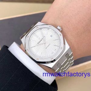 Athleisure AP montre-bracelet Royal Oak série 15400ST.OO.1220ST.02 blanc hommes mode loisirs affaires montres de sport