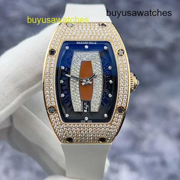 Athleisure Montre RM Montre-Bracelet Montre Rm007 Red Lip Montre Femme Blanc Rich Beauty Standard Original Diamant Affichage de la Date Montre Mécanique Automatique