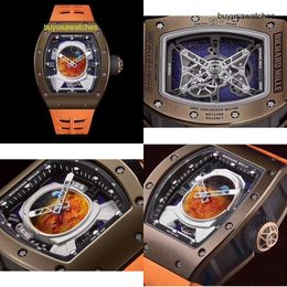 Athleisure Horloge RM Horloge Montre RM52-05 Zwitsers automatisch uurwerk Saffierspiegel Geïmporteerde rubberen band