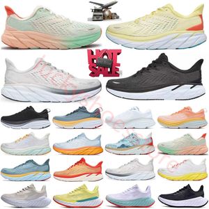 Cloud athlétique triple fond noir blanc chaussures de course bleu aéré Clifton 9 Bondi 8 femmes Men jogging Trainers sportifs rose coureurs de mousse baskets taille 36-45