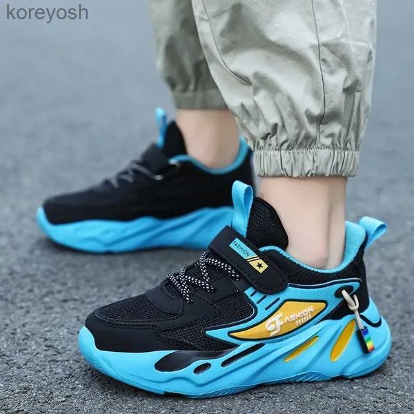 Athletic Outdoor 2023 Enfants baskets pour garçons Mesh Breathable Running Sports Chaussures Kids Girls Flat Casual Chores Cuir en option