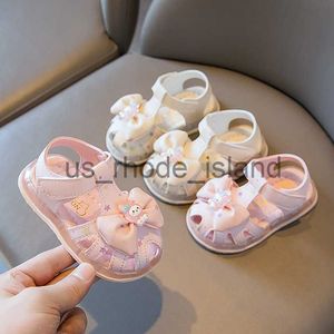 Athletic Outdoor 2023 Summer Style Baby Girls Sandals Soft Sole Cute Butterfly-knot Princess Shoes Toddler First Walkers Kids Beach Shoes x0714