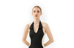 Atletische outdoor yoga outfits kleding nieuw vest hangende nek revers mooie rug contrast kleur afslank sport yoga kleding vrouwen