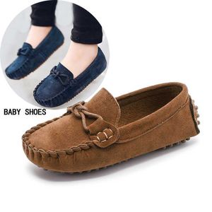 Athletic Outdoor Baby Chaussures pour tout-petits Spring Children Soft Le cuir Soft Casual Chores Boys Loafers Girls Mocasins Chaussures For Kids # 27 W0329