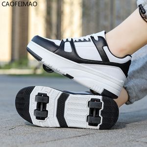 Athletic Outdoor Caofeimao Roller Skate Shoes Kids Autumn Children Fashion Casual Sports Toy Gift Games Boys 4 Wheels Tennis Girls Boots 230608