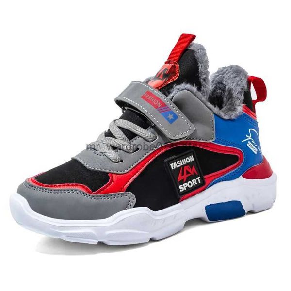 Atlético al aire libre Botas para niños Invierno Niños Botas de nieve Deporte Zapatos para niños para niños Zapatillas de deporte Moda Casual Zapatos de cuero para niñas High Top Q231003