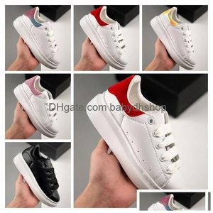 Atletische Outdoor Designer Kids Schoenen Voor Jongens Meisjes Leer Hardlopen Jeugd Basketbal Sneakers Reflecterende Zwart Wit Veet Dikke Sol Dhkiw