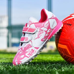 Athlétique En Plein Air Mode Rose Chaussures De Football Pour Enfants Crochet Et Boucle Garçons Filles Formation Crampons De Football Enfants Chaussures De Football Futsal Baskets 230818