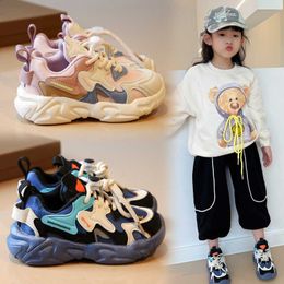 Athletic Outdoor Girls 'Sneakers 2023 Spring Nieuwe Fashion Casual Dad's Shoes Boys' Small Medium and Large Children's Running Shoes AA230503