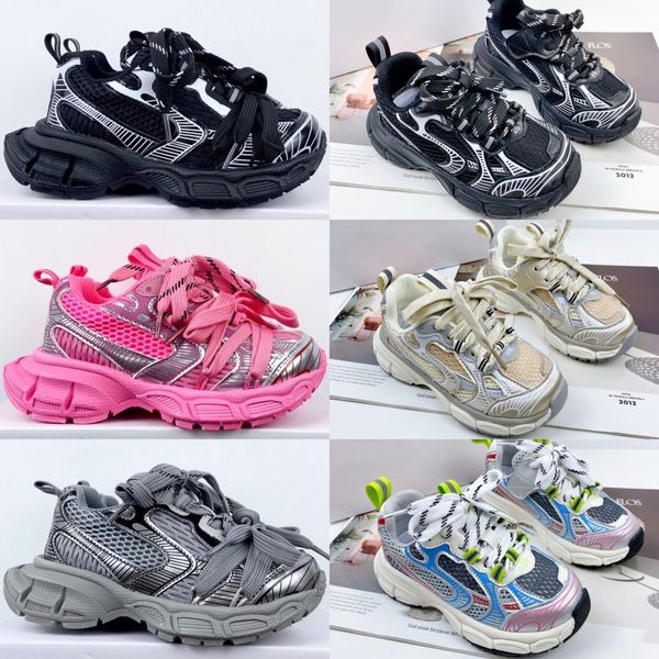 Zapatos para niños 3XL Zapatillas de deporte informales para correr Marca de París Niños Niños Niñas Zapatillas de deporte para correr en pista Zapatillas deportivas para niños pequeños y jóvenes Zapatillas de deporte de nailon para corredores retro al aire libre