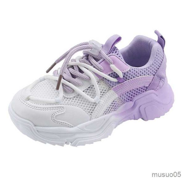 Athlétique En Plein Air Saut Couleur Sport Baskets pour Bébé Garçon Enfants Fille Casual Chaussures Enfants En Cuir Air Mesh Respirant Running Schuhe