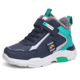 Atletische Outdoor KGFHE Kinderlaarzen Winter Sneeuw Sportschoenen Jongens Mode Casual Leer Meisjes 231115