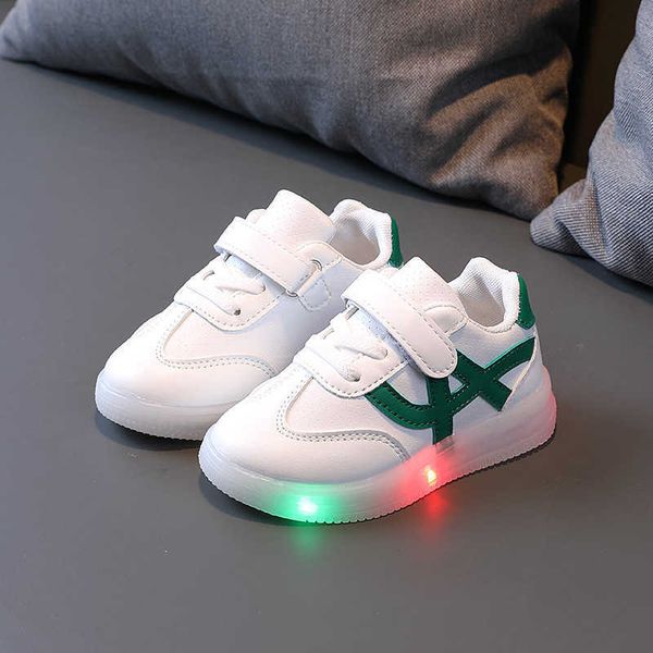 Zapatos atléticos al aire libre para niños que brillan intensamente, zapatillas de deporte para niños, zapatillas de deporte para niños para niñas, zapatos blancos con suela iluminada, zapatillas luminosas