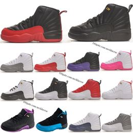 12s kinderen Schoenen 12 Basketbal peuter Sneakers Cherry Designer Jongens Meisjes Paars XII Jeugd Zwart Taxi Trainers Kinderschoen kinderen Playoffs Blauw Roze Griep Gym Rood eur 25-35