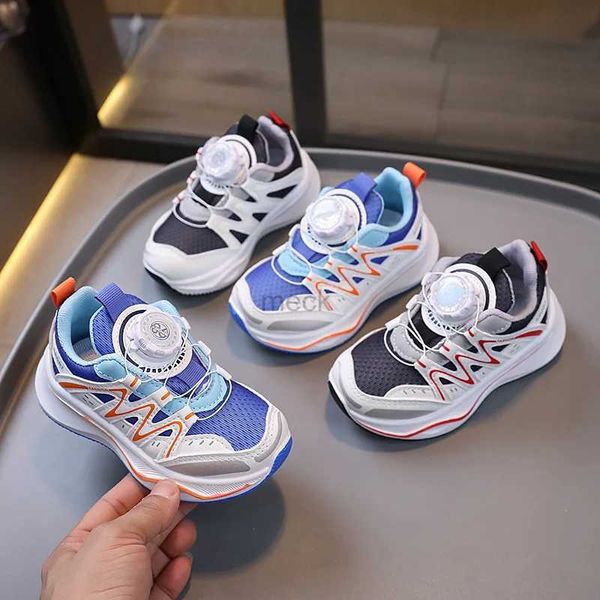 Athletic Outdoor Nouveau bébé respirant Baby Boys Girls Running Chaussures Fashion Fashion Bouton Bouton pour tout-petit Little Kids Sneakers Sports Taille décontractée 21-32 240407