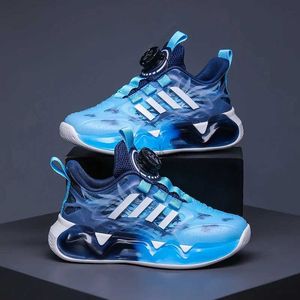 Athletic Outletic Outdoor New Children Shoes Kids Casual Sports Sports Sports Ligewight Beating Basketball Sneakers Atletic Athletic Shoining Athletic Shoe 240407