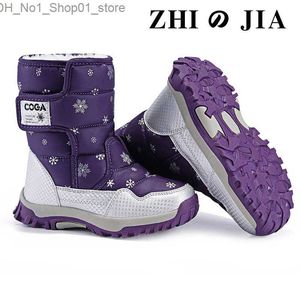 Atletische Outdoor Nieuwe Winter Fur Girls Snow Boots Winter waterdichte slipbestendige koude weersschoenen Cuhk Little Kids herfst winterlaarzen 27-39 Q231222