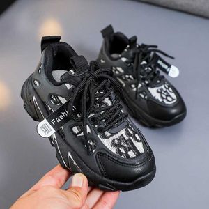 Atletische buitensport kinderen mesh sneakers lederen anti-slippery mode sneakers jongens casual schoenen voor kinderen sneakers meisjes schoenen w0329