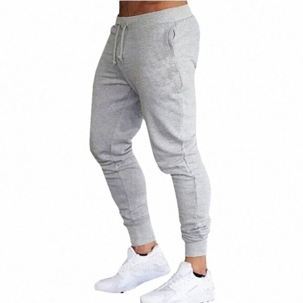 Pantalones atléticos Primavera Otoño Verano Hombres Estilo fino Pantalones atléticos Estiramiento Casual Correr Fitn Pantalones Lápiz Pantalones I6vD #