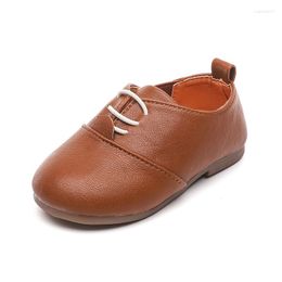 Zapatos atléticos para niños, zapatillas de deporte para niños, de cuero, para fiesta Formal de boda, planos suaves, Oxfords para niñas, estilo británico, informal, 21-30