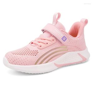 Atletische schoenen schattige meisjes casual witte mesh sneakers student kinderen zomer sok schoeisel mode kinderen sporttenis running herfst herfst