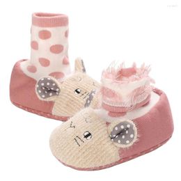 Zapatos deportivos Emmababy Unisex Baby Walking Cute Cartoon Soft-Suela Shoe Prewalker Calcetines para niñas y niños