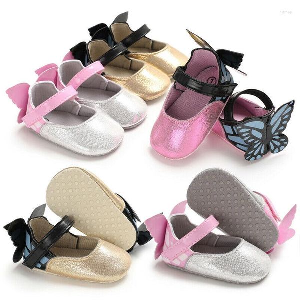 Chaussures de sport Fashion Infant Baby Girls Butterfly Soft Sole Toddler Crib Prewalker