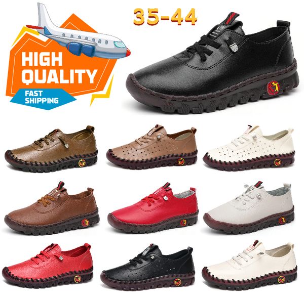 Zapatos atléticos GAI Diseñador Zapatos casuales Zapatos de madre hechos a mano Mujer Hombre Zapatos individuales Cuero Softy Bottoms Plano antideslizante 35-43