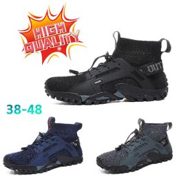 Chaussures de sport Vente chaude Hommes Trail Running Mountain Breath Randonnée Trekking Formateurs Arch Marche Résistant Chaussures GAI noir confortable