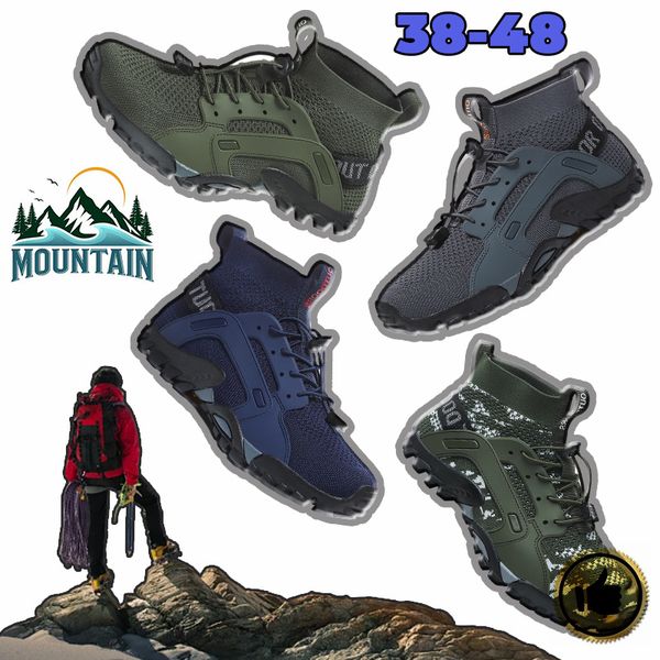 Zapatos atléticos venta caliente para hombres senderos y montaña senderismo transpirable entrenadores de trekking arco apoya zapatos resistentes a agua resistente al agua gafty negro cómodo